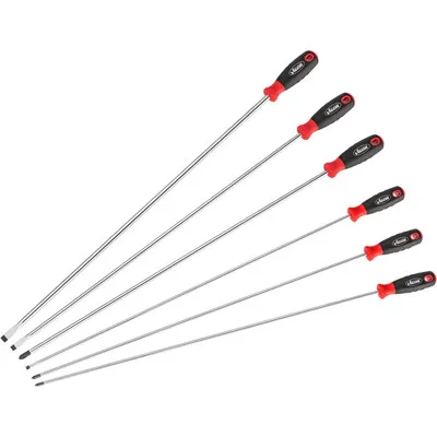 VIGOR® - VIGOR Schraubendreher Satz ∙ extra lang ∙ V4432/6 ∙ Schlitz Profil, Kreuzschlitz Profil PH ∙ 600 mm