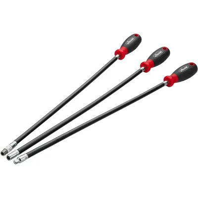 VIGOR® - VIGOR Schraubendreher Satz ∙ extra lang ∙ flexibel ∙ V5485N ∙ Sechskant6,3 (1/4 Zoll), Vierkant6,3 mm (1/4 Zoll)...