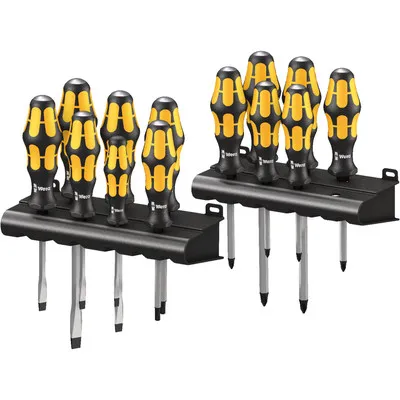 Wera® - Big Pack 900 Schraubendrehersatz Kraftform Schraubmeißel + Rack, 13-teilig