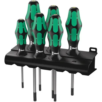Wera® - Schraubendreher-Satz 367/6 für TORX® BO, 6-teilig + Rack T10 - T40