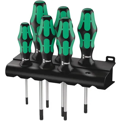 Wera® - Schraubendreher-Satz 367/6 für TORX®, 6-teilig + Rack T10 - T40