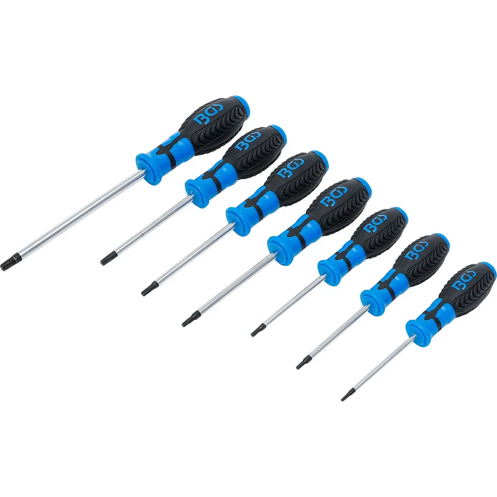 BGS Schraubendreher-Satz T-Profil (für Torx) mit Bohrung T10 - T40 7tlg. - 7841