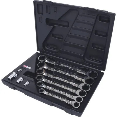 KSTOOLS® - GEARplus Doppel-Ratschenringschlüssel-Satz, 10-teilig 8-19mm