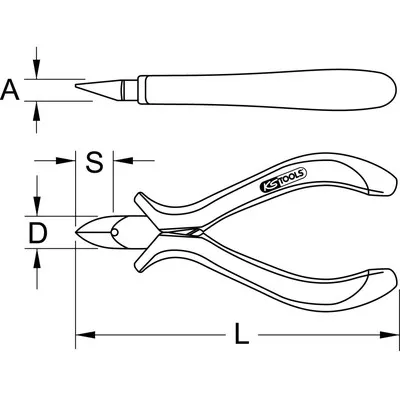 KSTOOLS® - Feinmechanik-Diagonal-Seitenschneider, 120mm