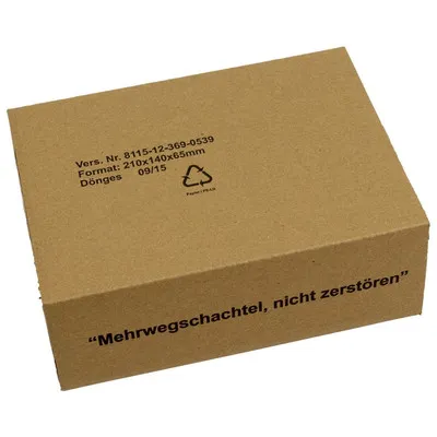 Dönges - Mehrwegschachtel mit Noppenschaum, 320 x 120 x 50 mm, 25 mm