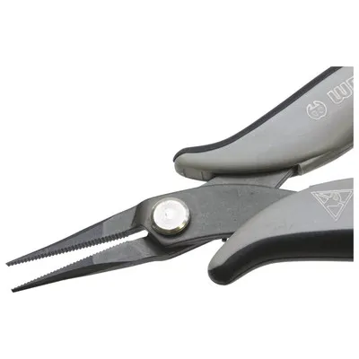 WETEC - Mini-Flachrundzange Ecotec, Greifflächen geriffelt, 1,2mm, ESD-Griffe