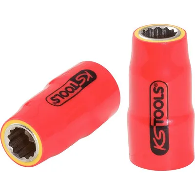 KSTOOLS® - 3/8" Stecknuss mit Schutzisolierung, 12mm