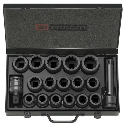 Facom - IMPACT-Steckschlüssel 3/4", Set 18-teilig NKD.500