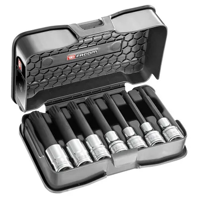 Facom - Steckschlüssel-Set 1/2" XZN lang