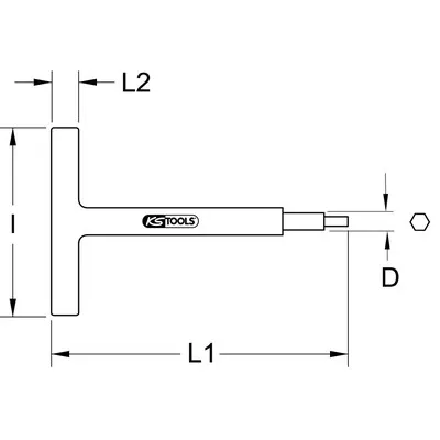 KSTOOLS® - T-Griff-Innensechskant-Stiftschlüssel mit Schutzisolierung, 4x160mm