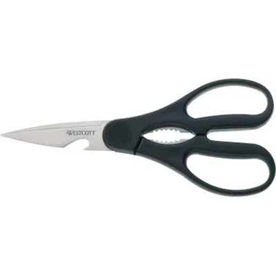Westcott - Schere Multi Allround beidhändig 20cm Kunststoff +Flaschenöffner sw