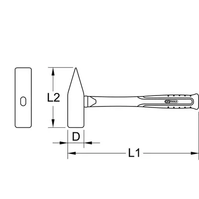 KSTOOLS® - BRONZEplus Vorschlaghammer 4000 g, mit Hickorystiel