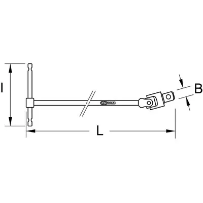 KSTOOLS® - BRONZEplus T-Gelenkschlüssel 1/2" 460mm