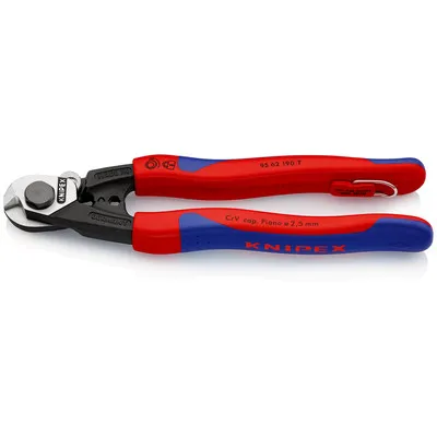 KNIPEX® - Drahtseilschere 95 62 190 T poliert Mehrkomponenten mit Öse ø5 190mm