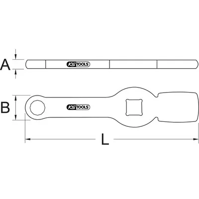 KSTOOLS® - 3/4" Schlag-Sechskant-Schlüssel mit 2 Schlagflächen, 30mm