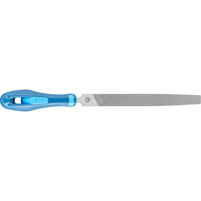 PFERD - Werkstattfeile mit Heft Flachspitz 150mm Hieb 3 für Feinbearbeitung, Schlichten