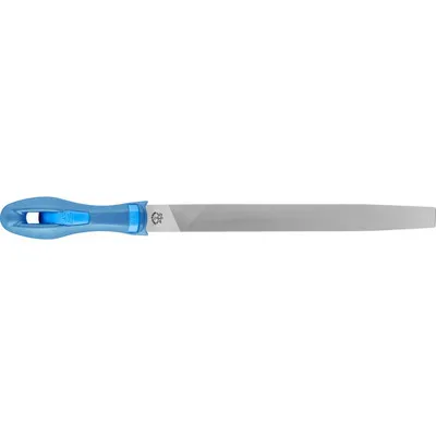 PFERD - Werkstattfeile mit Heft Flachspitz 250mm Hieb 3 für Feinbearbeitung, Schlichten