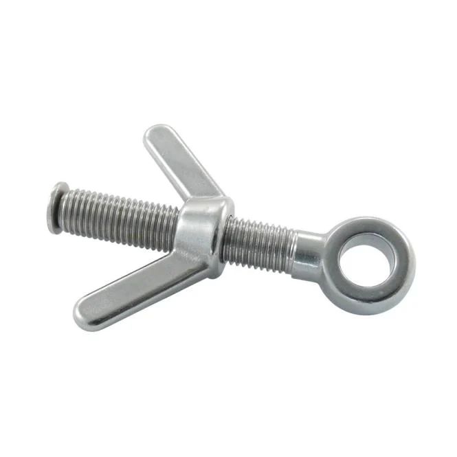 Augenschraube mit Flügelmutter, A4 M12, 92 mm, 2 Stück