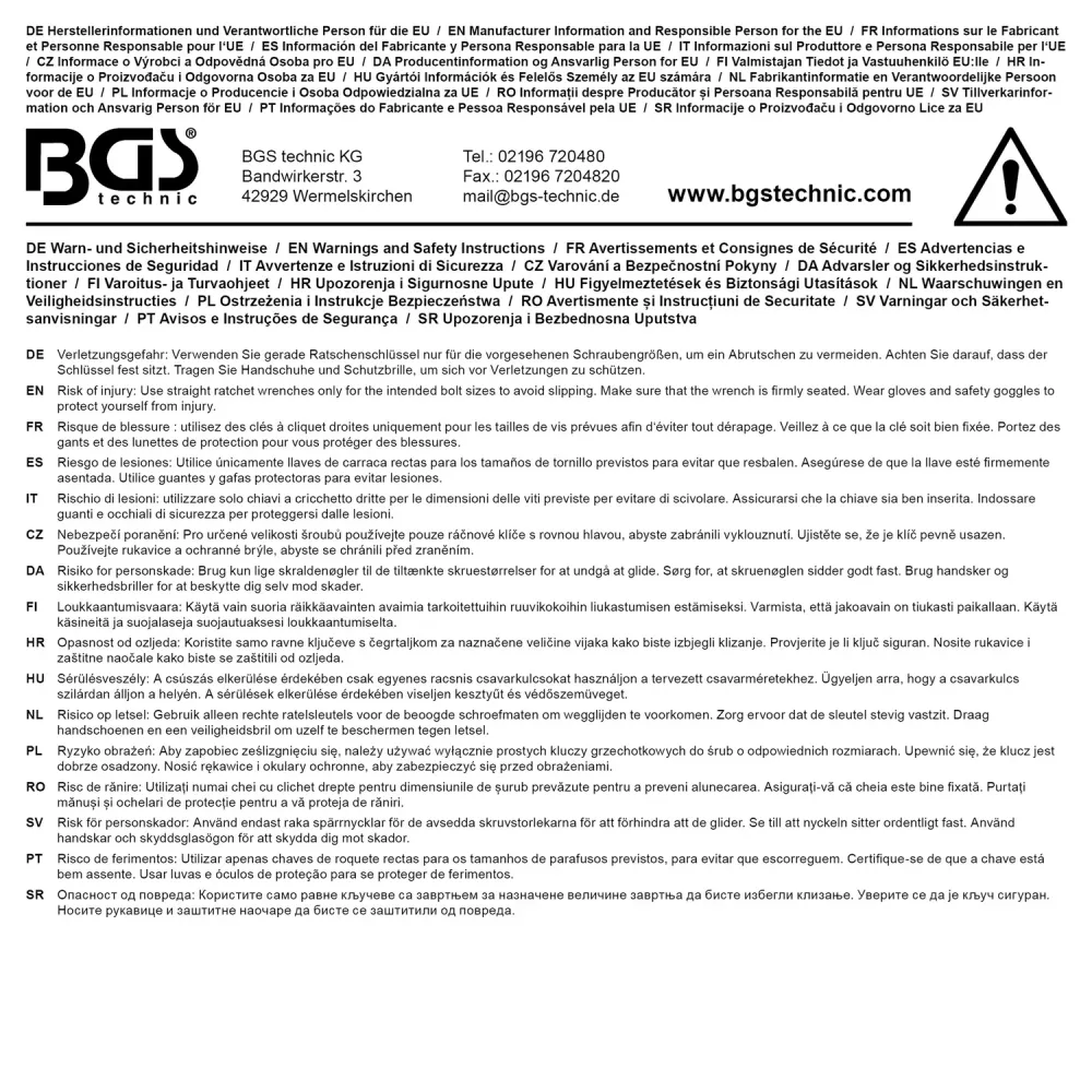 BGS 7243 Ratschenringschlüssel Ringschlüssel extra lang SW 13