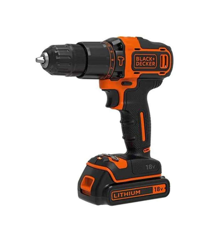 Black+Decker BDCHD18K 18V Hammerbohrer + Ladegerät + 1 Akku