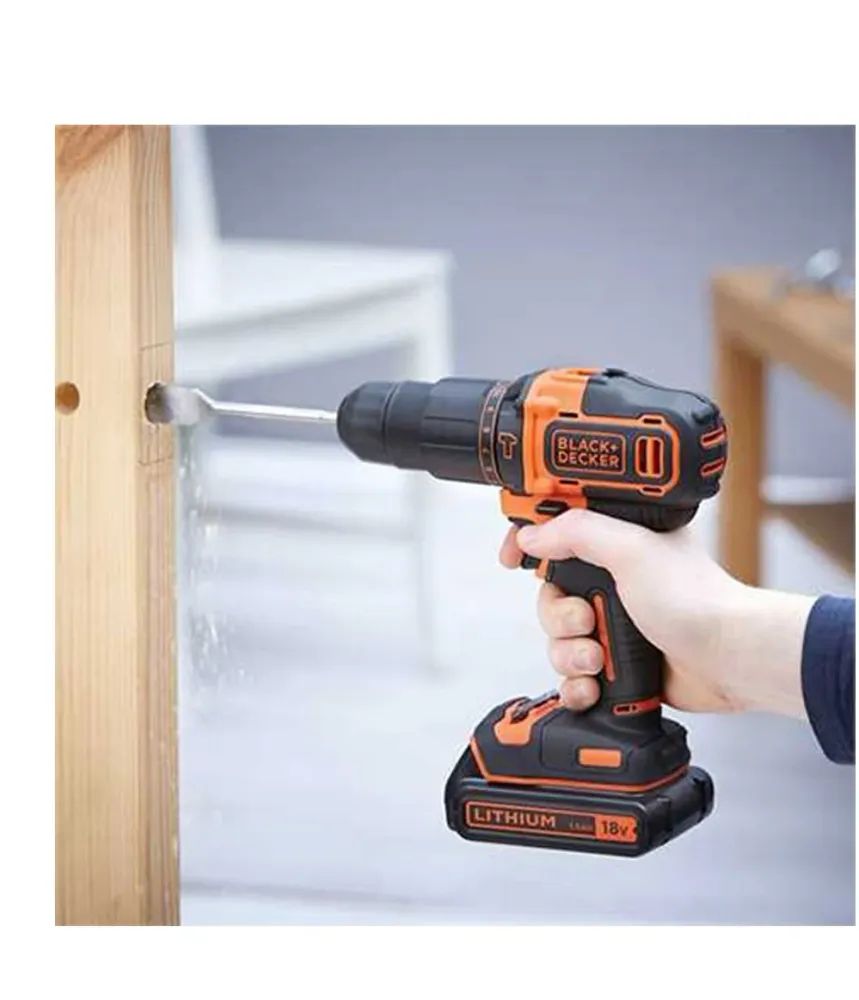 Black+Decker BDCHD18K 18V Hammerbohrer + Ladegerät + 1 Akku
