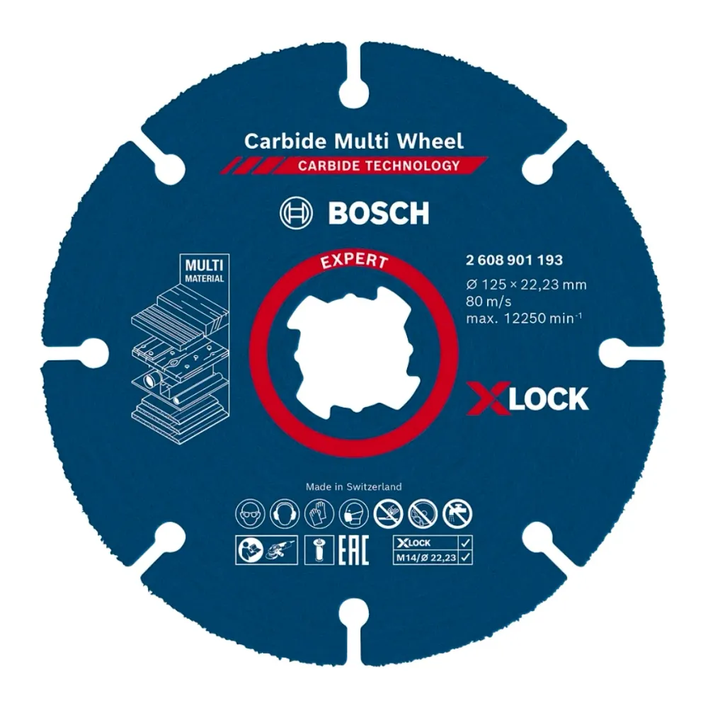 Bosch Expert Carbide Multi Wheel X-LOCK Trennscheibe ( 2608901195 ) 125 mm x 22,23 mm 10 Stk. Bosch Professional