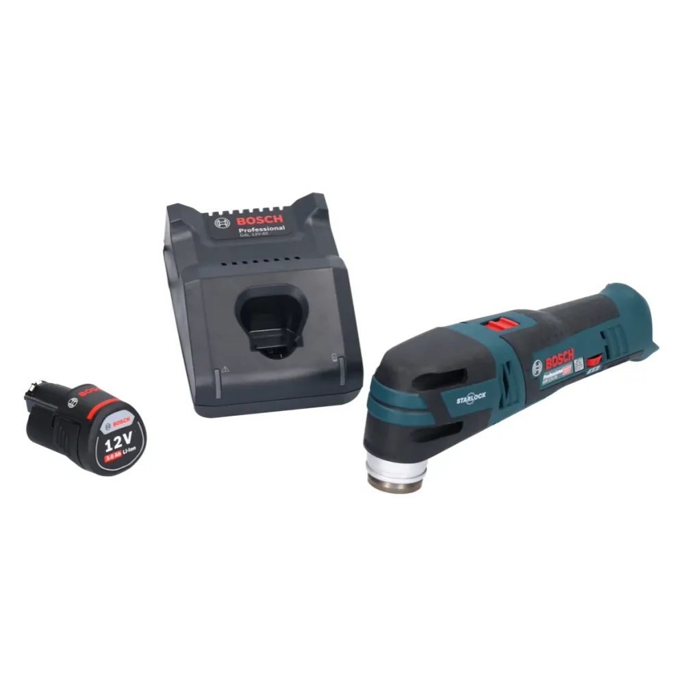 Bosch GOP 12V-28 Professional Akku Multi Cutter Starlock Brushless + 1x Akku 3,0 Ah + Ladegerät Bosch Professional