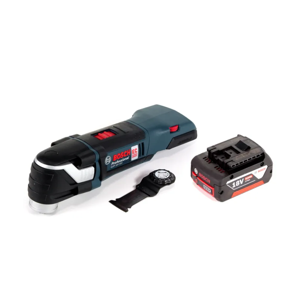 Bosch GOP 18 V-EC Akku Multicutter 18V ( 06018B0006 ) Multifunktionswerkzeug OIS / Starlock + 1x 5,0Ah Akku - ohne Ladeger...
