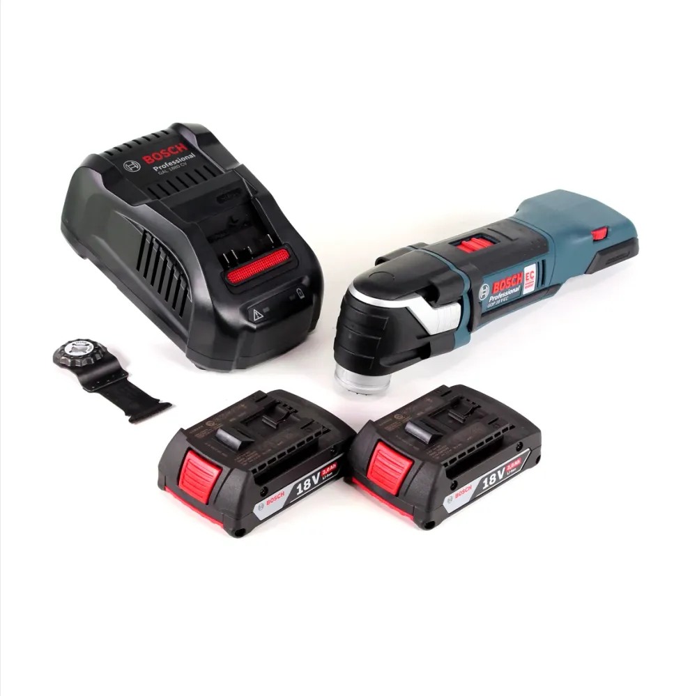 Bosch GOP 18 V-EC Akku Multicutter 18V Multifunktionswerkzeug OIS / Starlock + 2x 2,0Ah Akku + Ladegerät Bosch Professional