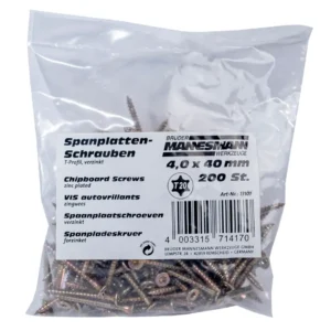 Spanplattenschrauben 4,0 x 40 mm, TX-Kopf, Brüder Mannesmann