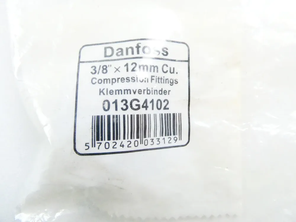 DANFOSS 013G4102 KLEMMVERBINDER 3/8" x 12mm Cu.