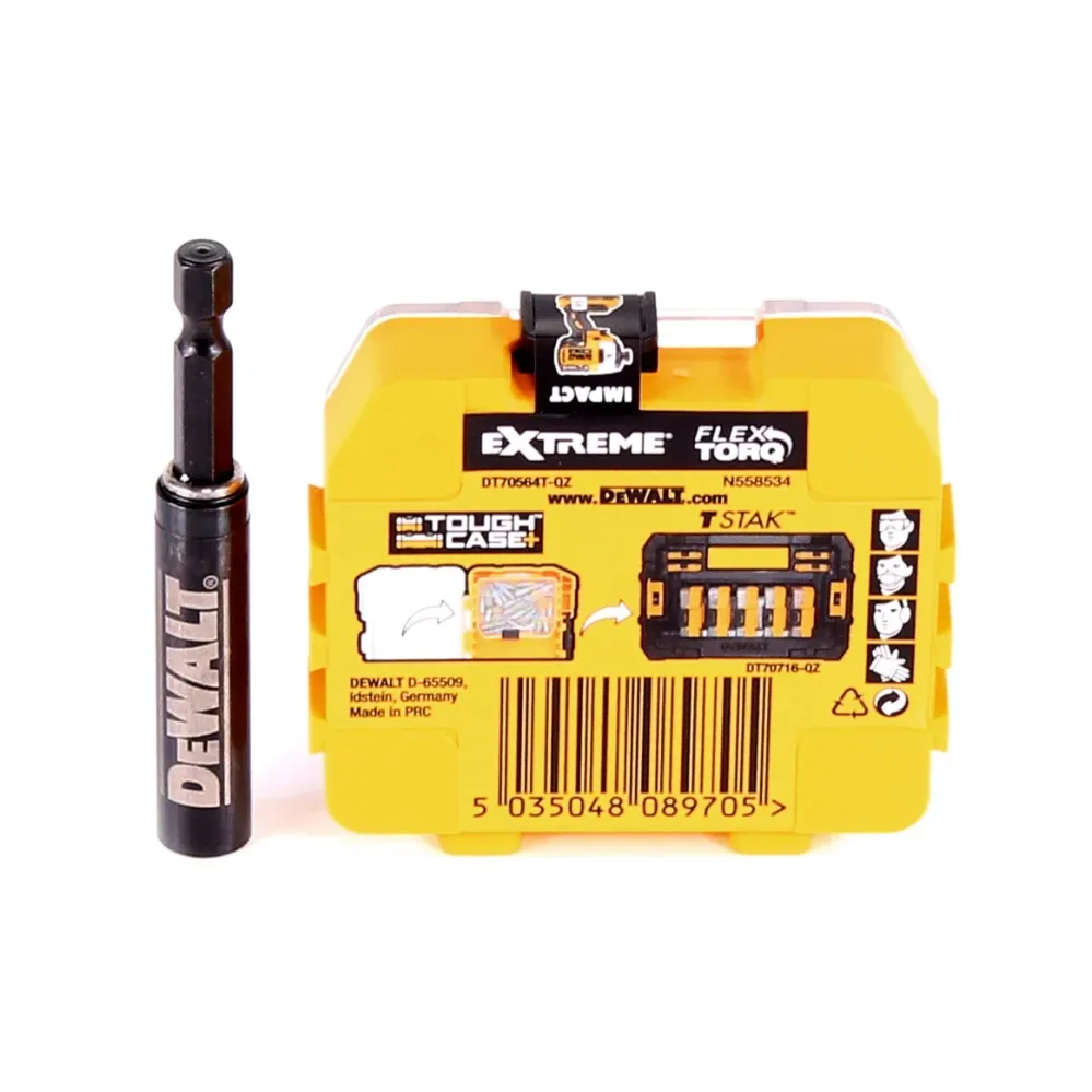 DeWalt Bit Set 25x PZ Bit FlexTorq 25 mm im Tough Case + Bithalter