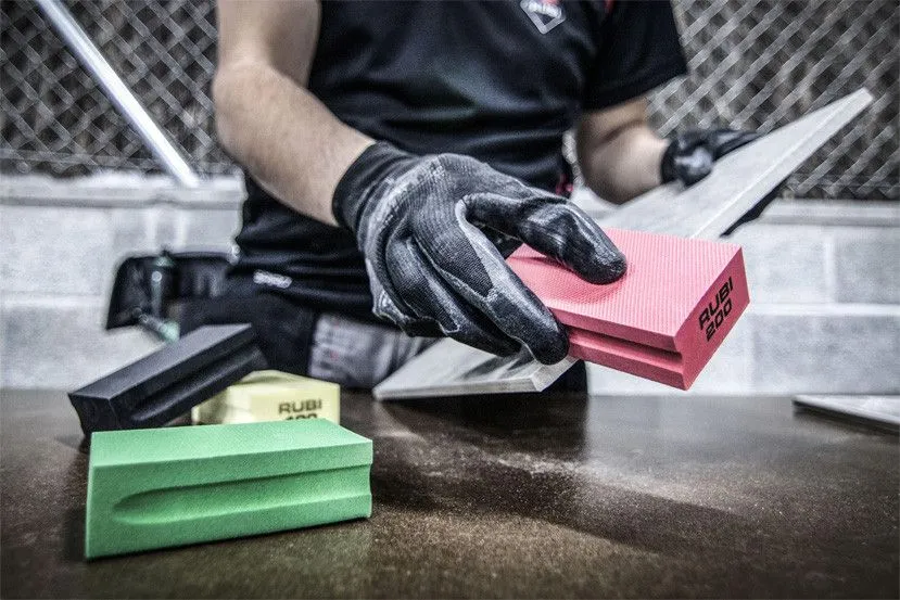 Diamantpoliertes Gummipad, Körnung 400 Rubi