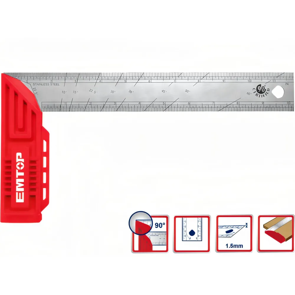EMTOP Professionelles 30 cm Präzisionswinkel