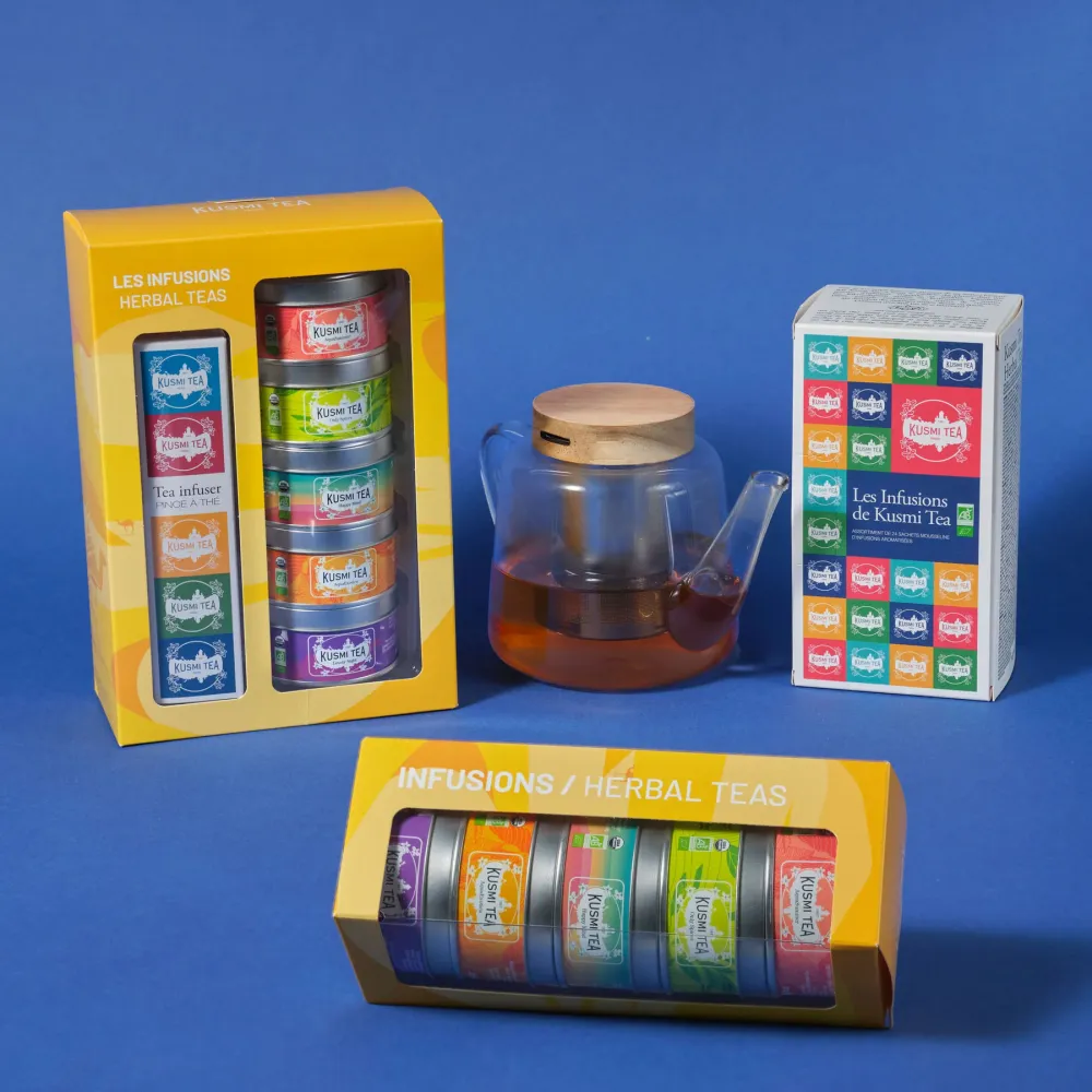 Geschenkset Herbal Teas bio mit Teezange