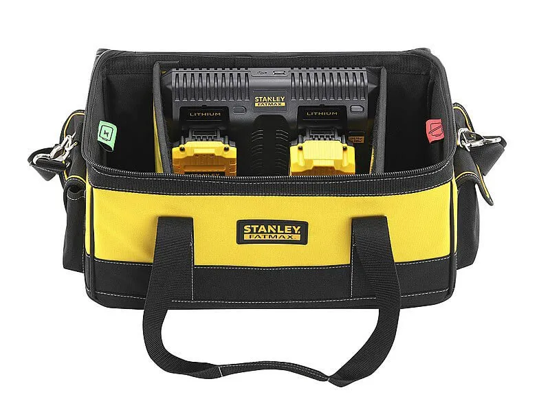 Hammerbohrer 18V + 2 x 2Ah Akkus + Tasche mit Doppelladegerät Stanley FMCK475D2BC