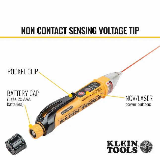 Klein Tools NCVT Spannungstester mit LED-Anzeige, 1000 Volt
