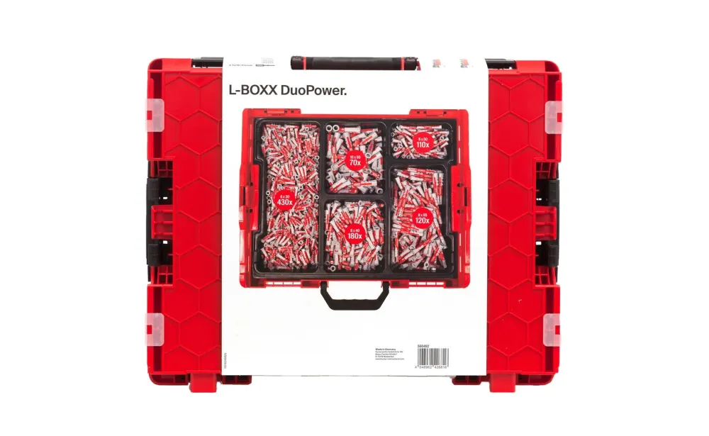 L-BOXX Sortiment Dübel DuoPower 910 Stück Fischer