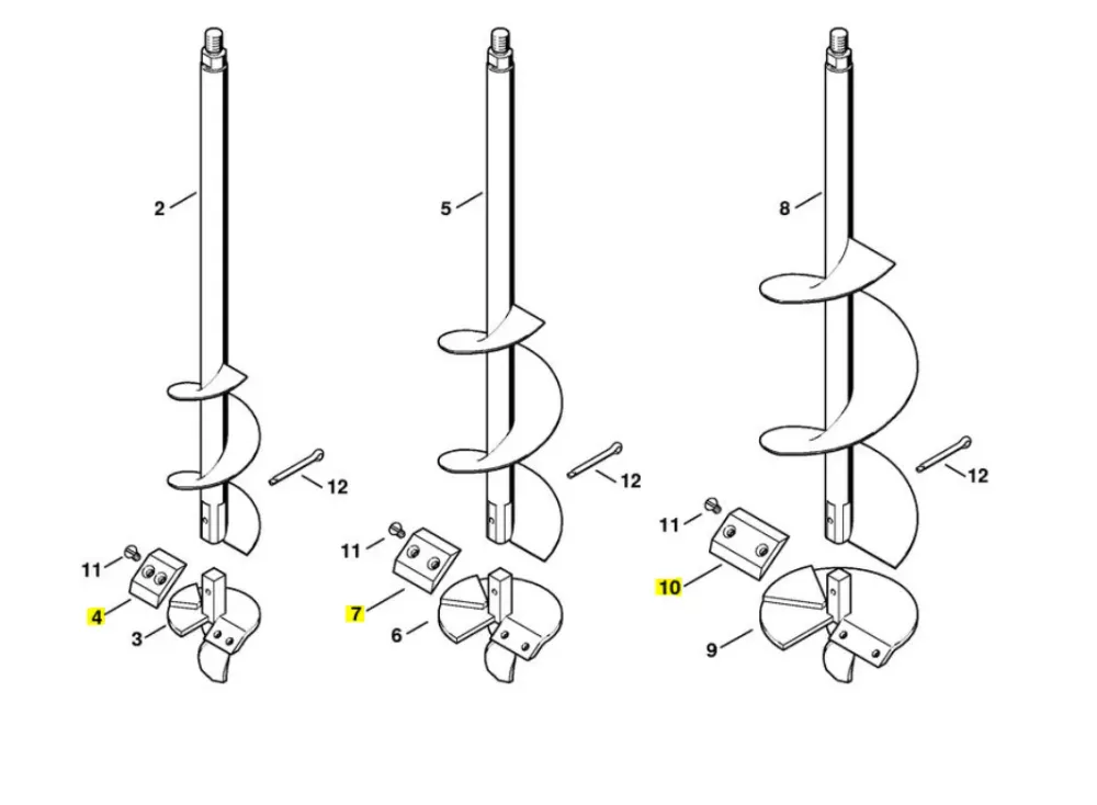 Messer Ø 3" für Pflanzlochbohrer BT 45