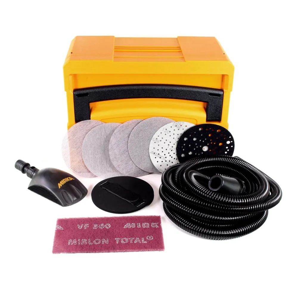 Mirka Schleif Solution Case Set für Deros + 40x ABRANET Schleifscheiben 150mm + 100x IRIDIUM Schleifscheibe 150mm ( KIT170...