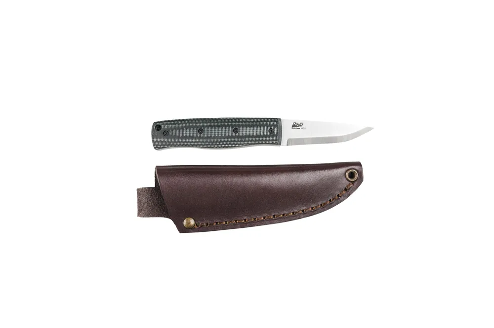 Pk70Fx - Hunters Green Micarta - Scandi - Leather