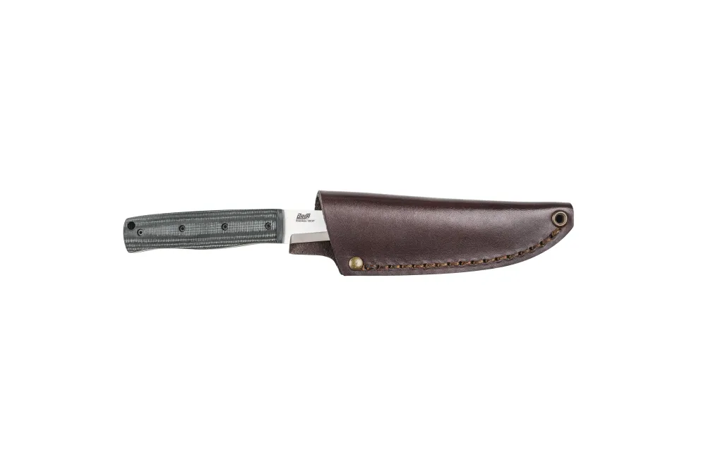 Pk70Fx - Hunters Green Micarta - Scandi - Leather