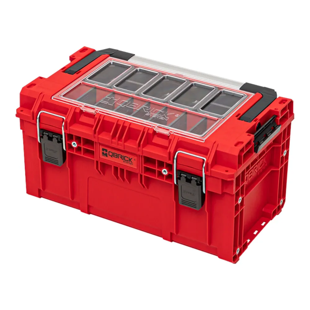 Qbrick System PRIME Toolbox 250 Expert RED ULTRA HD Custom mit Organizer stapelbar 535 x 327 x 277 mm 26 l IP66 mit 5 Inla...