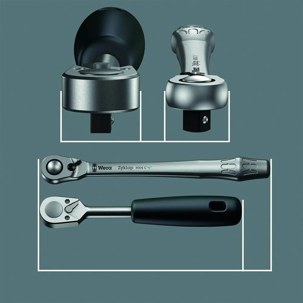 Ratsche 8004 Zyklop Metall 1/4" Wera 004004