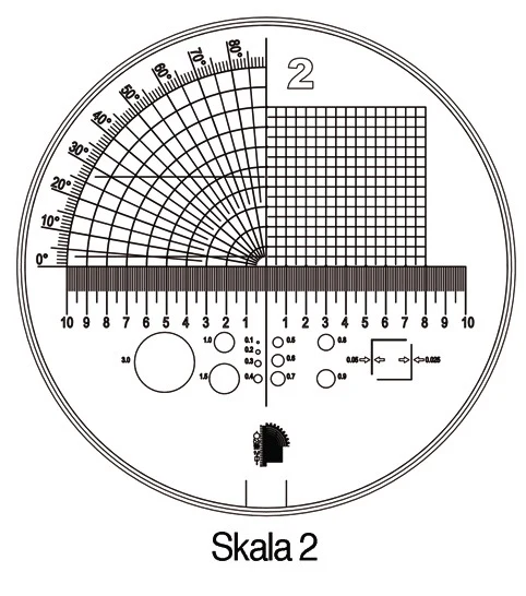 Schweizer Standlupe Tech-Line ( 4000851710 ) Vergrößerung 8x Skala 1, 2, 3, 4, 5