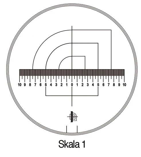 Schweizer Standlupe Tech-Line ( 4000851710 ) Vergrößerung 8x Skala 1, 2, 3, 4, 5
