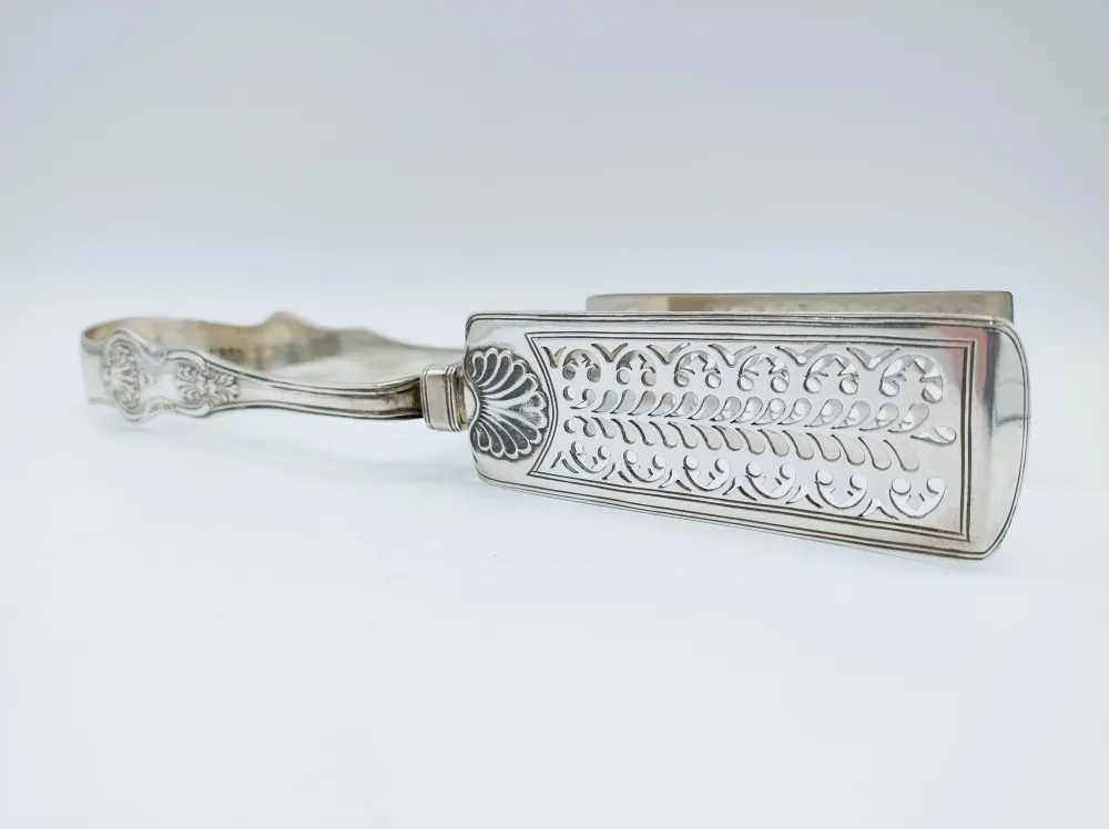 Silberne Spargelzange, Samuel Hayne & Dudley Cater, London, 1836