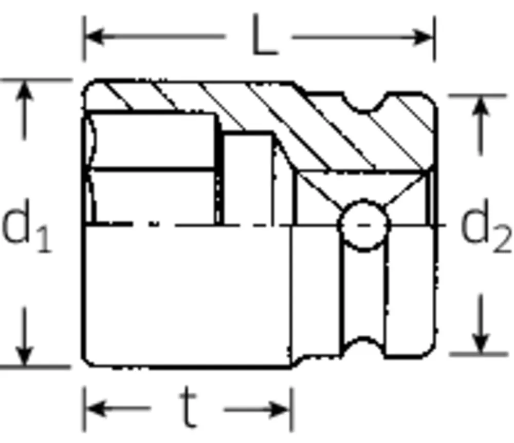 STAHLWILLE 50IMP IMPACT Einsatz 25mm Antrieb 12,5mm (1/2") - 23010025