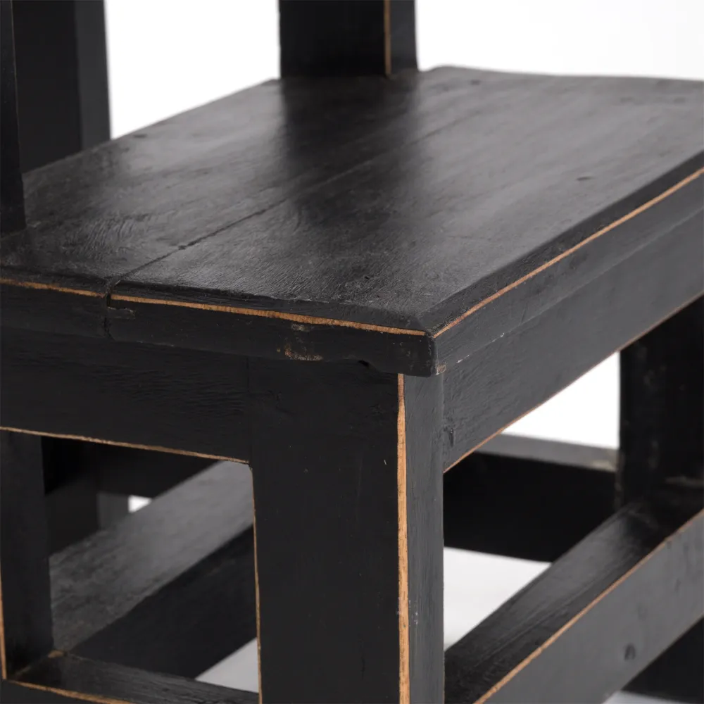 TRITTLEITER "STEP" 46x37 cm Recycling Holz | Farbe: 09 voodoo - schwarz