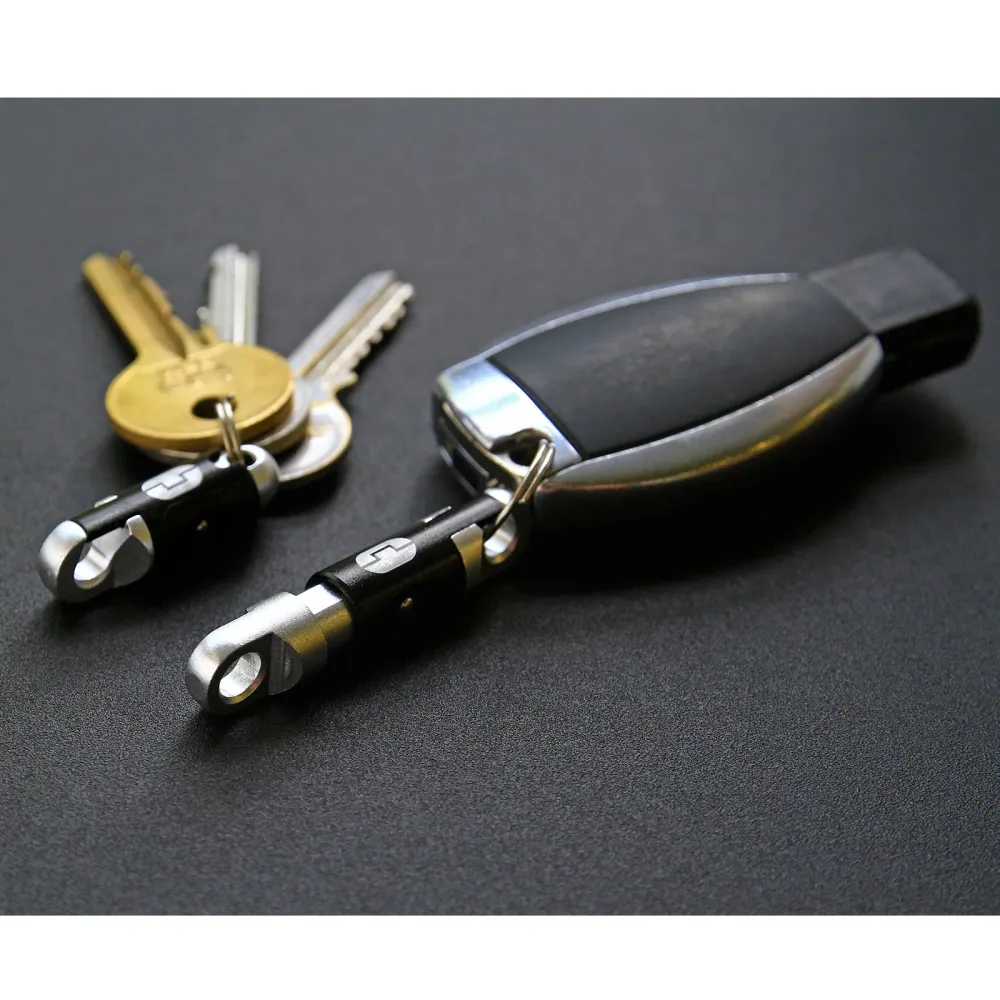 TRUE UTILITY Connect Locklip Swivel Schlüssel Ring Mini Karabiner Tool Organizer